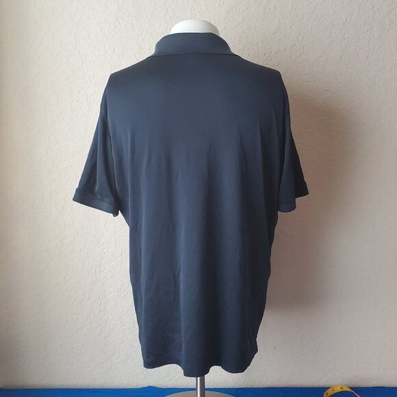 XL Men's Perry Ellis Navy Blue Polo - Picture 3 of 9